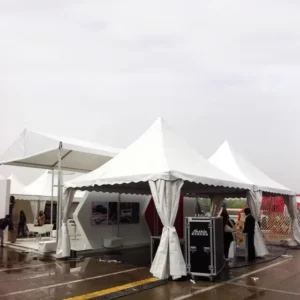 LYFE PVC Pagoda Tent with Aluminum Frame Windproof Rainproof Easy Setup for Outdoor Exhibition Wedding Marquee Curtains
