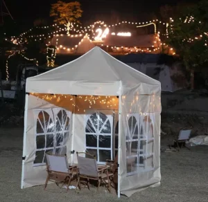 Large 3×3 Heavy Duty Steel Frame Retractable Pop-up Waterproof PVC Tent for Outdoor Activities Weddings Trade Shows