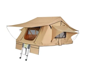 Quick Setup Pop up Roof Top Tent With Solar Port and USB Charging for Camping Hunting Fishing Trip