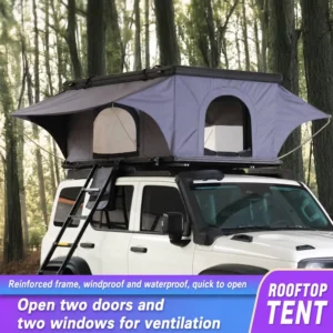Large Aluminum Alloy Frame Rooftop Tent with 300kg Load Capacity Camouflage Style Quick Automatic Opening