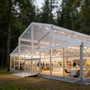 Large Aluminum Wedding Tent Outdoor Banquet Marquee Flexible Combination Wind Snow Proof Long Service Life