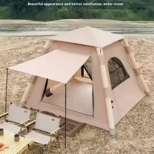 Large Camping Outdoor Inflatable Camping Tent for 4.85 Square Meter with Tarp Air Shelter Dome Tent