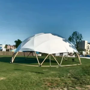 Large Canvas Glamping Geodesic Dome Tent Commercial Grade Three-Season Waterproof >3000mm Restaurant Wedding Group Parties