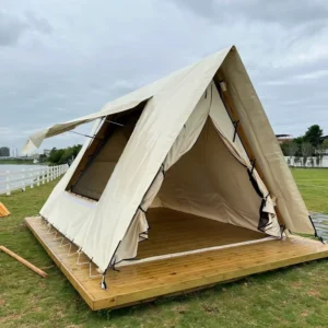 Large Capacity Waterproof Canvas Safari Tent for Glamping Wilderness Resorts