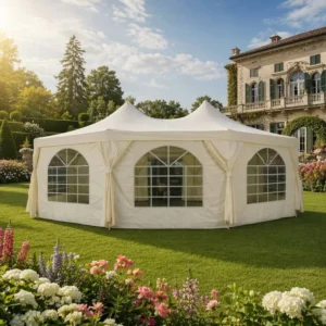 Large Commercial Grade Outdoor Gazebo Marquee Tent with Thick Windows and Replaceable Sidewalls