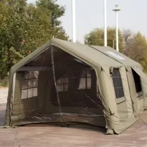 Large Detachable Cotton Camping Shelter with Waterproof Canvas Fabric, Inflatable Rooms, and Outdoor Rescue Use
