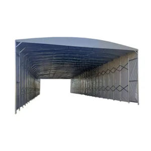 Large Electric Outdoor Warehouse Sunshade Canopy Movable Sliding Rain Shelter Factory Storage Retractable Folding Contracting