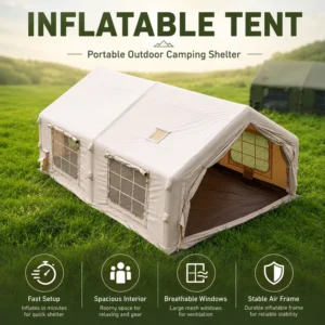 Large Family Windproof 10 Person Inflatable Camping Tent