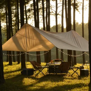 Large Foldable Taffeta Canopy Tent with Rainproof and Sunproof Outdoor Shelter