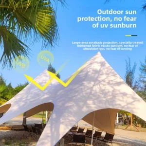 Large Four-Season Oxford Cloth Outdoor Camping Canopy Sun Shelter Tent Weddings Events Beach Days Portable Flysheet Sunshade