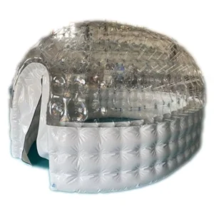 Large Four-season Double-layer Portable Inflatable PVC Dome Tent Waterproof UV-resistant for Outdoor Hot Tub Spa Use