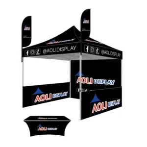 Large Indoor Outdoor Tent Trade Show Aluminum Hexagonal Gazebo Rainproof Event Canopy Single Oxford Cloth Custom Made