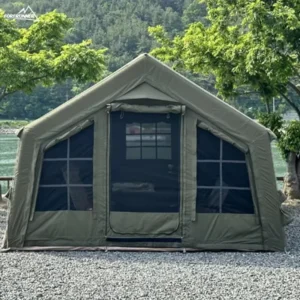 Large Inflatable Camping Tent 5000mm Waterproof Inflatable Air Tent with Extension Room for Outdoor Glamping Family Camping