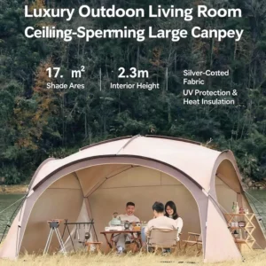 Large Lightweight Folding Canopy Tent Outdoor Camping Dome Canopy Multi-Person Sunshade Rainproof