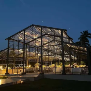 Large Luxury Clear Frame Wedding Tent Venue Structure Marquee Event Transparent Glass Wall Atrium Wedding Party Tent Orangery Tent