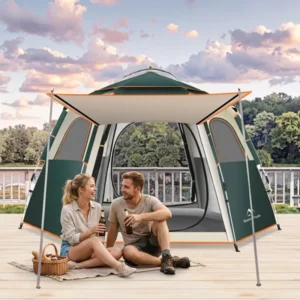 Large One-Bedroom Oxford Fabric Outdoor Camping Tent with Sun and Rain Protection for Glamping