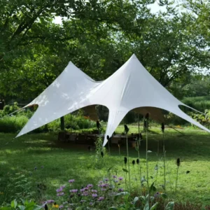 Large Outdoor Double-Peak Canopy Glamping Camping Tent for Parties and Hotels