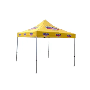 Large Outdoor Folding Four-Corner PVC Advertising Tent with UV Protection, Logo Printing, and Rainproof Canopy