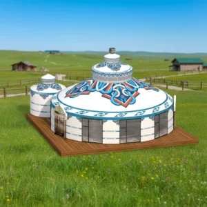 Large Outdoor Mongolian Yurt Tent Waterproof Thickened Oxford Cotton Canvas Warm Windproof Rainproof for Catering