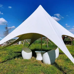 Large Outdoor Single-Peak Canopy Glamping Camping Tent for Parties and Hotels