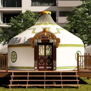 Large Outdoor Warm Yurt Tent Rainproof and Thickened Oxford Tent Accommodation Dining Sun Shading Windproof and Barbecue