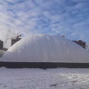 Large PVDF Inflatable Air Supported Membrane Dome Stadium Custom Air Film Hall for Football Basketball Tennis Sports