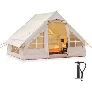 Large Portable Glamping Waterproof Inflatable Four season One Bedroom Quick Setup Cabin Tent for Family Outdoor Camping Travel
