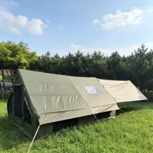 Large Portable Inflatable Four Season Family Camping Tent Double Layer Oxford 300D Waterproof UV Resistant Quick Outdoor
