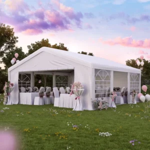 Large Portable White Wedding Event Tent, 10×15, 15×30, 20×40, for 100-500 People