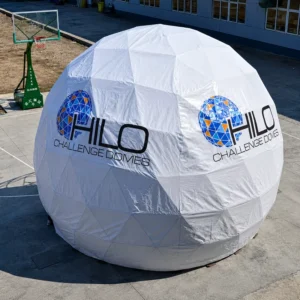 Large Prefabricated Geodesic Dome Tent PVC Membrane Structure for Glamping Resort Hotel Exhibition Event Dome Building