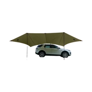 Large SUV Tarp 19 X 11 ft Double Layer Polyester Waterproof Outdoor Vehicle Sun Shade Shelter Truck MPV Van Campers Tent