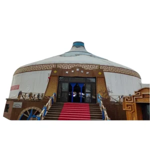 Large-Scale Steel-Frame Yurt Tent for Farm Stays, Restaurants, Scenic-Area Barbecue Accommodation, Windproof, Thickened