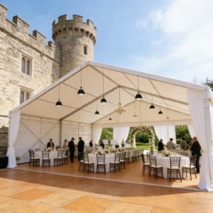 Large Scale Wedding Gala Glasshouse Atrium Tent Pillar Free Orangery Marquee Church Banquet Hall Tent