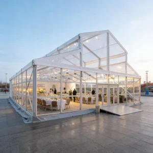 Large Size Clear Wedding Tent with Aluminum Alloy Frame Transparent Fabric for Marriage Ceremony Birthday Party Festival Event