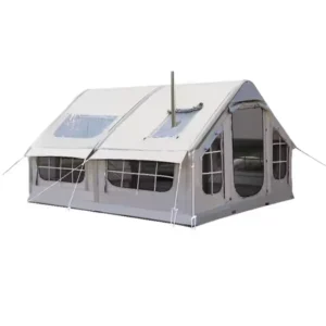 Large Space Fully Automatic Inflatable Camping Tent Two Bedrooms One Living Room Waterproof Fiberglass Outdoor Overnight