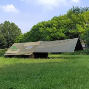 Large Space Inflatable Camping Tent One Bedroom Double Small Skylight PVC Waterproof for Outdoor Adventure