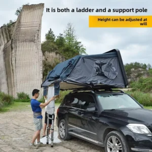 Large Space Side-Opening Aluminum Hard Shell Waterproof Rooftop Tent for SUVs and Off-Road Overlanding