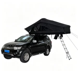 Large Space Waterproof Rip Stop Soft Shell Car Rooftop Tent Double Layer Design Skyview Windows Telescopic Ladder Family