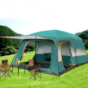 Large Spacious Waterproof Simple Tent Solid and Stable for Camping Hiking Mountaineering
