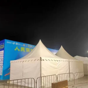 Large Span Four season Single Layer Polyester Automatic Rapid Assembly Wind & Snow Resistant Pagoda Tent