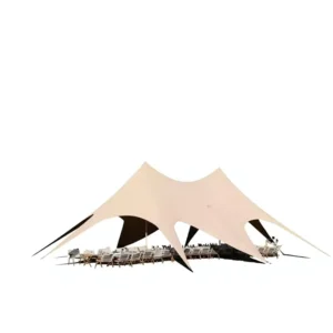 Large Star-Shaped Outdoor Sunshade Canopy Portable Folding Waterproof Camping Tarp for BBQ, Party, Fishing
