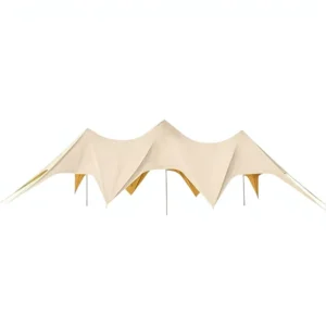 Large Star Tent Glamping Beach Canopy Multi Person Party Fly Sheet Spider Canopy Waterproof Steel Frame Sun Shade Tent