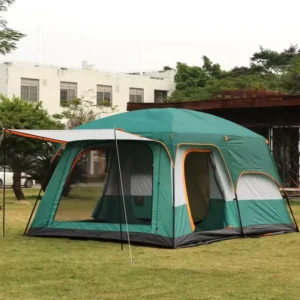 Large Summer Outdoor Event Party Camping Tent for 8-12 People Double Layers with Two Bedrooms Glamping Waterproof