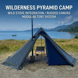Large Summer Pyramid Tent 10 Space 2 4 Person Aluminum Frame Canvas Snow Skirt Waterproof Four Season Lightweight