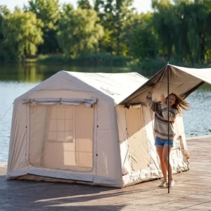 Large Waterproof Inflatable Camping Tent with Oxford PVC Nylon Fabric for Outdoor Events