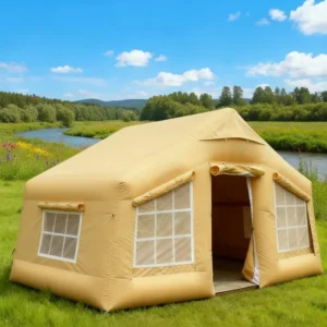 Large Waterproof Inflatable Tent Camping Tent With Stove Hole and AC Hole for Party Camping