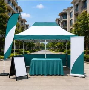 Large Waterproof Oxford Fabric Trade Show Tent Aluminum Frame Fire Retardant for Exhibitions Tradeshow Giveaways