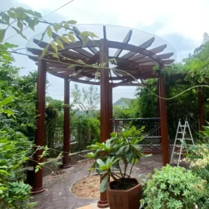 Leisure Aluminum Alloy Outdoor Pavilion Garden Canopy Villa Barbecue Patio Canopy