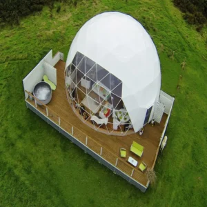 Leisure Waterproof Pvc Geodesic Dome Tent Glamping for Camping