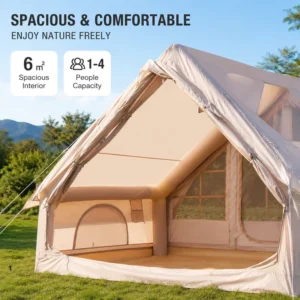 Light Weighting Double Door AB Version Inflatable Waterproof Tent with Large Skylight for Outdoor Camping and Events